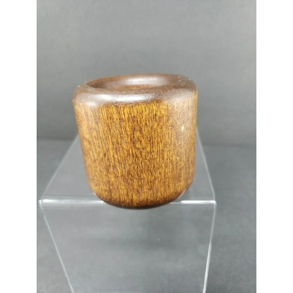 Nut Cracker Wooden Turn Screw Type Vintage Dark Solid Wood Collectible